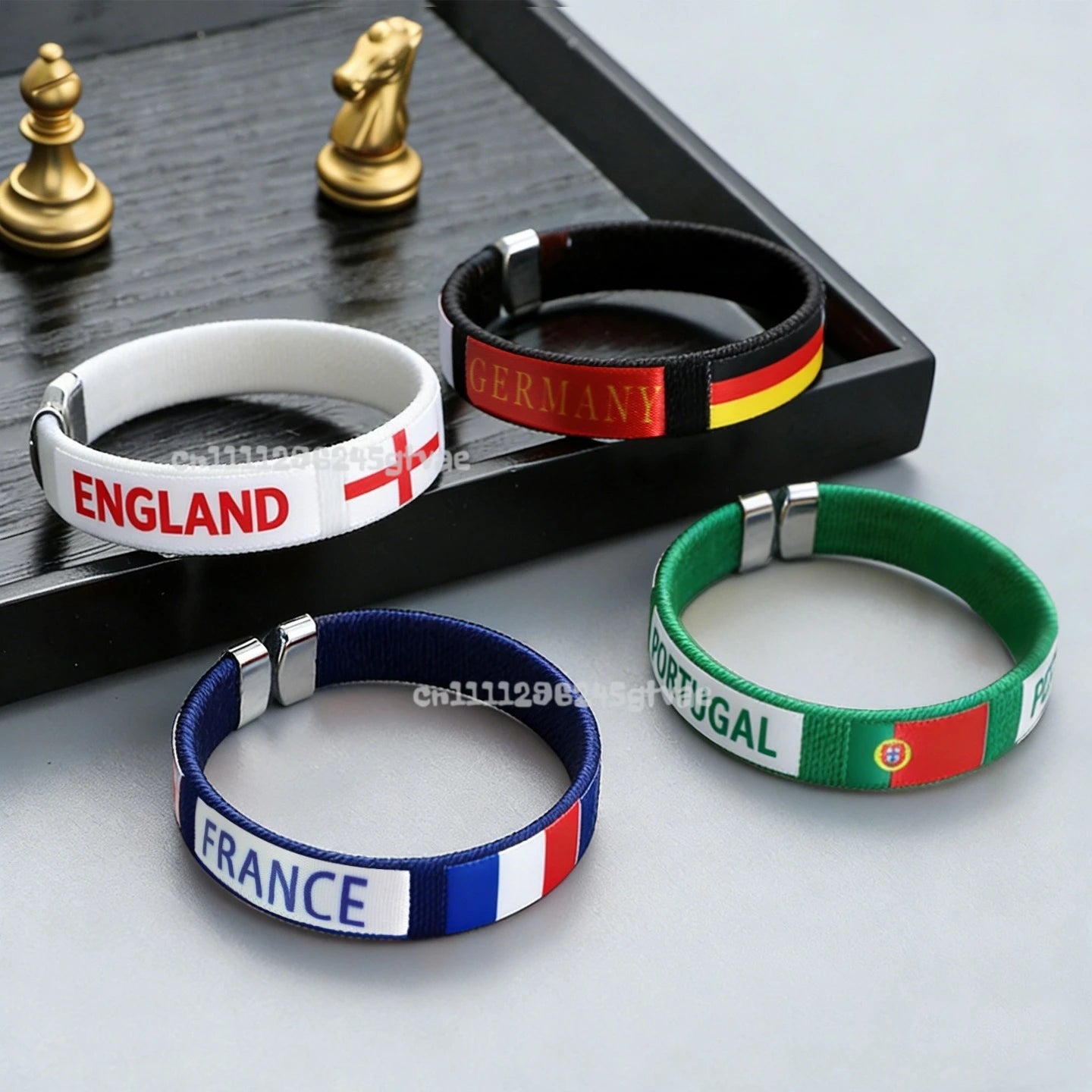 Länderflaggen Fan-Armbänder 5er-Set