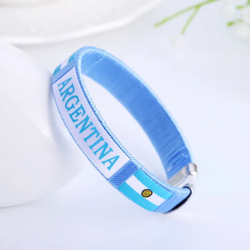 Länderflaggen Fan-Armbänder 5er-Set