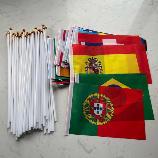 48 Länderflaggen Deko-Set